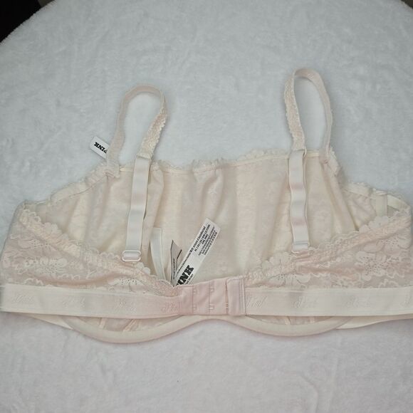 1272 NWT Wink Unlined Scoop Bra Sz XL Cream - Picture 3 of 5